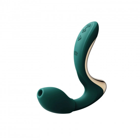 Вибратор-пульсатор с вакуумной насадкой Zalo – Talis G-Spot PulseWave Vibrator Turquoise Green