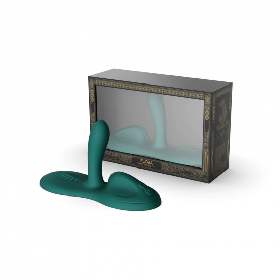 Sit-on-top смарт-вибратор Zalo – Flora Smart Vibrating Pad Turquoise Green, 9 моторов