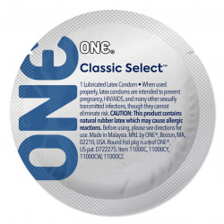 Презерватив ONE Classic Select Contest Collection, 1 шт, гладенький, зі змазкою, дизайнерське паковання