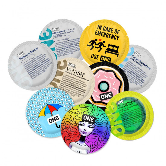 Набор презервативов ONE Fun Mix, 500 шт, 6 видов, упаковка ПЭ-пакет