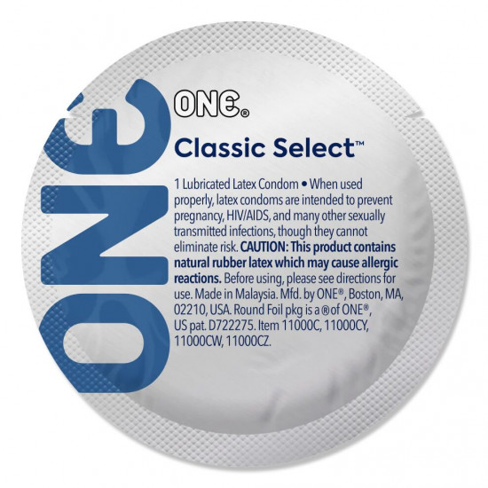 Презерватив ONE Classic Select Artist Collection, 1 шт, гладкий, со смазкой, дизайнерская упаковка