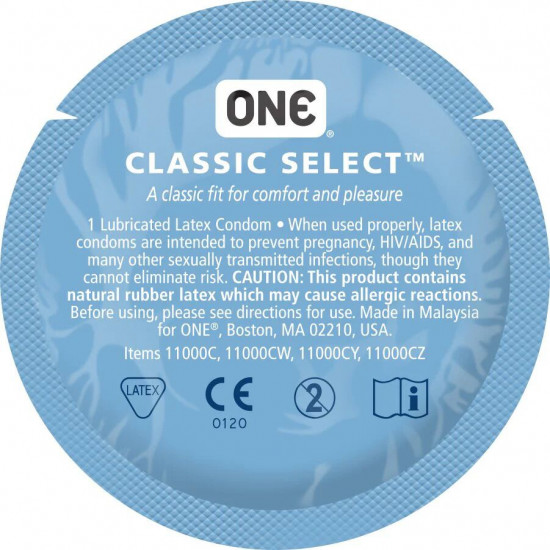 Презерватив ONE Classic Select MSM Collection, 1 шт, гладкий, со смазкой, дизайнерская упаковка