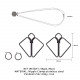 Зажимы для сосков с тяжелой подвеской LOCKINK Nipple Clamps with Heavy Pendant - Grey