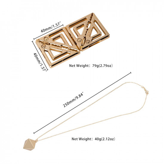 Зажимы для сосков с тяжелой подвеской LOCKINK Adjustable Nipple Clamps with Heavy Pendant - Golden