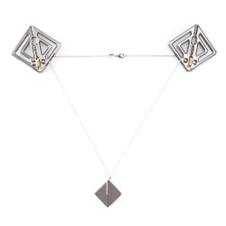 Затискачі для сосків з легкої підвіскою LOCKINK Adjustable Nipple Clamps with Light Pendant - Grey