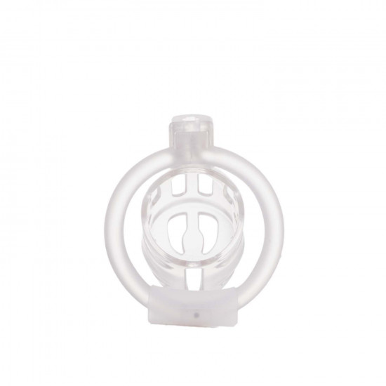 Клетка для пениса LOCKINK SEVANDA Plastic Penis Chastity Cage, прозрачная, 3 кольца разных размеров