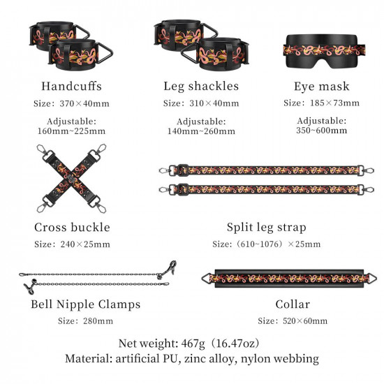 БДСМ-набор LOCKINK The Flowering Serpent - Bondage Set, 7 шт.