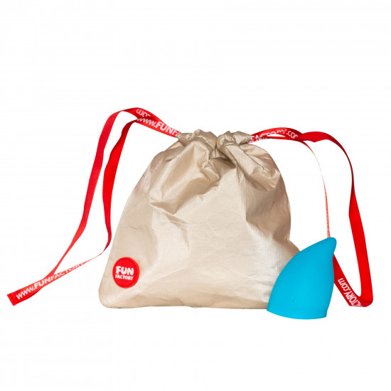 Менструальная чаша Fun Factory FUN CUP SIZE A, бирюзовая, многоразовая, диаметр 4 см, объем 20 мл