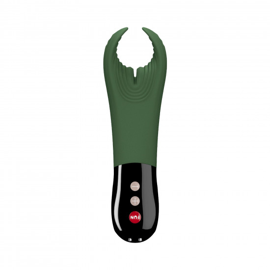 Вибратор для пениса Fun Factory MANTA moss green/black, подходит для парных игр