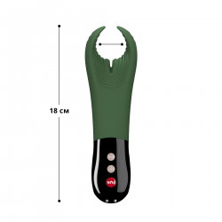 Вібратор для пеніса Fun Factory MANTA moss green/black, підходить для парних ігор