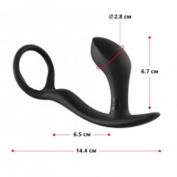 Анальна пробка з ерекційним кільцем Fun Factory BOOTIE RING slate