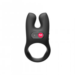 Ерекційне віброкільце з подвійною стимуляцією клітора Fun Factory NŌS black, 2 мотори