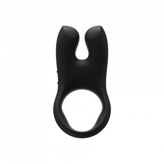 Эрекционное виброкольцо с двойной стимуляцией клитора Fun Factory NŌS black, 2 мотора