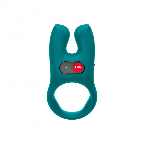 Эрекционное виброкольцо с двойной стимуляцией клитора Fun Factory NŌS deep sea blue, 2 мотора