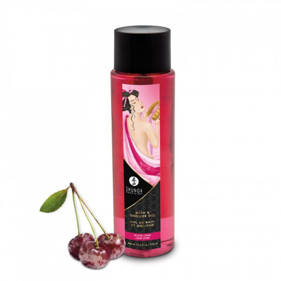 Гель для ванны и душа Shunga Frosted Cherry, 370 мл, с растительными маслами и витамином Е