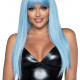 Длинный голубой парик Leg Avenue Long straight bang wig Blue, гладкий, 61 см