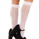 Гольфы ажурные Leg Avenue Sweetheart Ruffle Cuff Knee Highs, белые, рисунок-сердечки