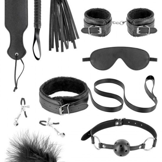 Набор для BDSM Fetish Tentation SM Bondage Box in vegan leather 10pcs