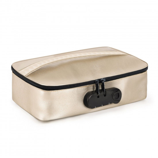 Кейс для игрушек Dorcel DISCREET BOX LUXURY GOLD, кодовый замок, 27×16×7,62 см