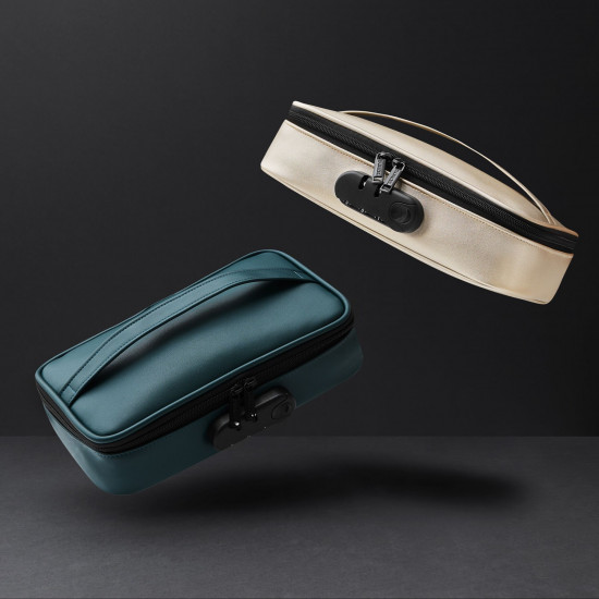 Кейс для игрушек Dorcel DISCREET BOX LUXURY GREEN, кодовый замок, 27×16×7,62 см