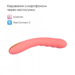 Смарт-вібратор з пульсацією Svakom Ava Neo Peach Pink, 15 режимів роботи, водонепроникний