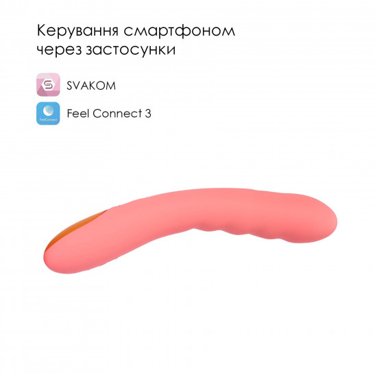 Смарт-вибратор с пульсацией Svakom Ava Neo Peach Pink, 15 режимов работы, водонепроницаемый