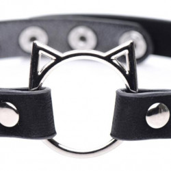 Чокер Master Series Kinky Kitty Ring Slim Choker - Black