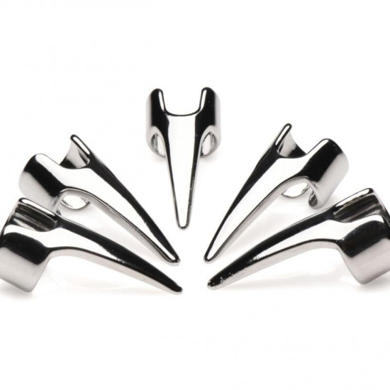Набор колец с когтями Master Series Five-Piece Sensation Claw Rings - Silver