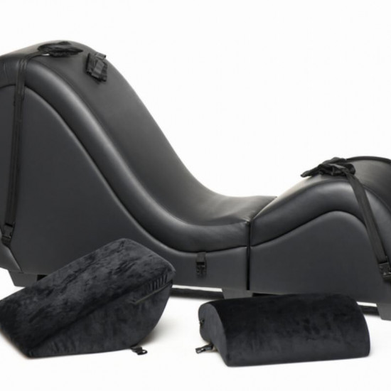 Секс-кресло с подушками Master Series Kinky Sex Lounge with Cushions - Black