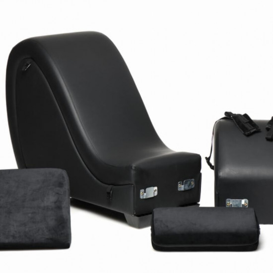 Секс-кресло с подушками Master Series Kinky Sex Lounge with Cushions - Black