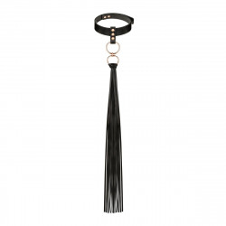 Нашийник с флогером Rosy Gold - Collar with Flogger - Black