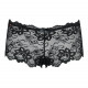 (SALE) Кружевные трусики-шортики Obsessive Idillia shorties black L/XL