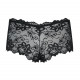 (SALE) Кружевные трусики-шортики Obsessive Idillia shorties black L/XL