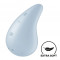 Вібратор для зовнішньої стимуляції Satisfyer Dew Drop Blue, 2 мотори, 12 режимів, м’який корпус