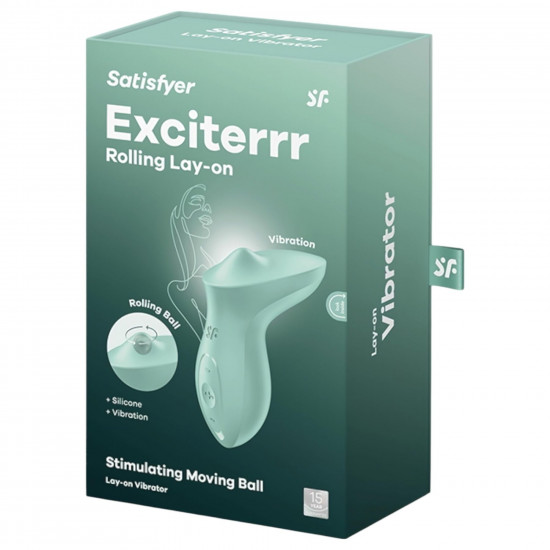 Вибратор для клитора с жемчужной стимуляцией Satisfyer Exciterrr Mint, 2 независимых мотора
