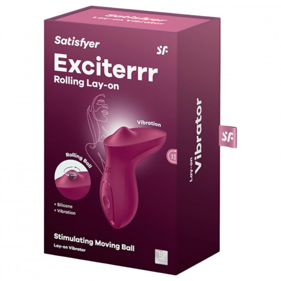 Вибратор для клитора с жемчужной стимуляцией Satisfyer Exciterrr Berry, 2 независимых мотора