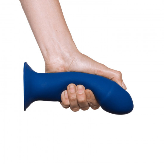 Двухслойный дилдо Adrien Lastic Hitsens 1 Blue, подходит для страпона, диаметр 4,5 см, длина 17,7 см