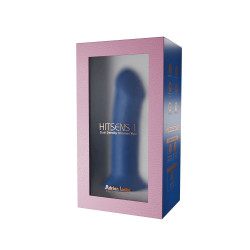 Двошаровий дилдо Adrien Lastic Hitsens 1 Blue, підходить для страпона, діаметр 4,5 см, довжина 17,7 см