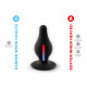 Анальная пробка SilexD Model 2, size M, черная, двухслойная, с эффектом памяти, диаметр 4 см