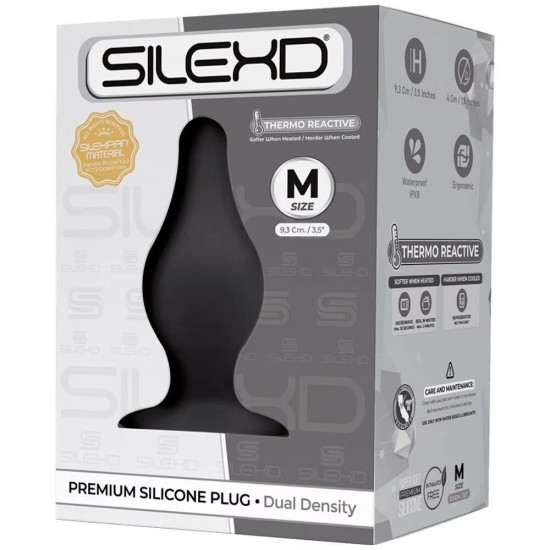 Анальна пробка SilexD (Model 2 size M), двошарова, силікон+Silexpan (попереднє пакуванняі!!!)