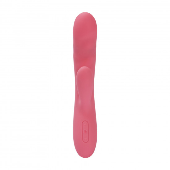 Вібратор-кролик Svakom Avery Strawberry Pink зі стовбуром, що рухається, рух вперед-назад