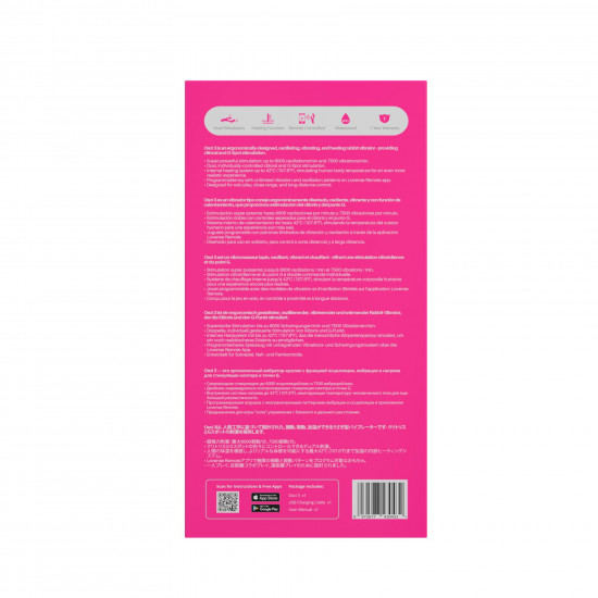 Осцилювальний смарт вібратор-кролик для точки G Lovense Osci 3, підігрів