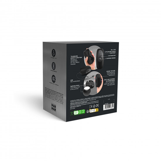Мастурбатор з вірацією Manwan SUB.ONE Infinite Black