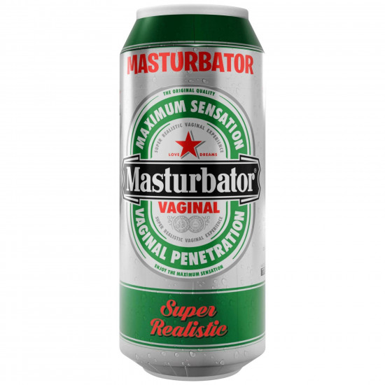 Мастурбатор-вагіна Alive Heineken Vagina II у вигляді банки пива, реалістичний