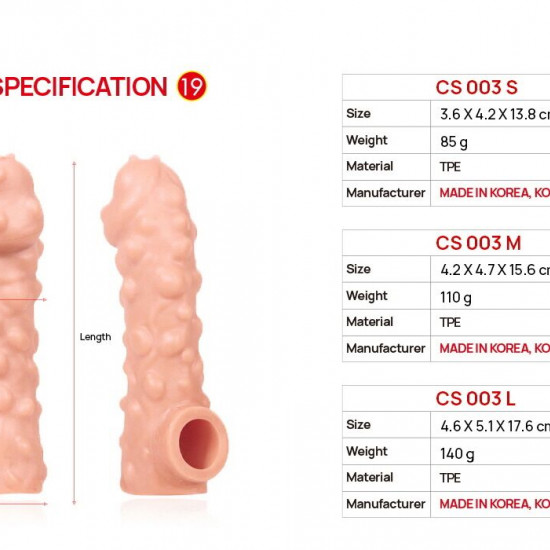 Насадка на член Kokos Cock Sleeve CS 003 M