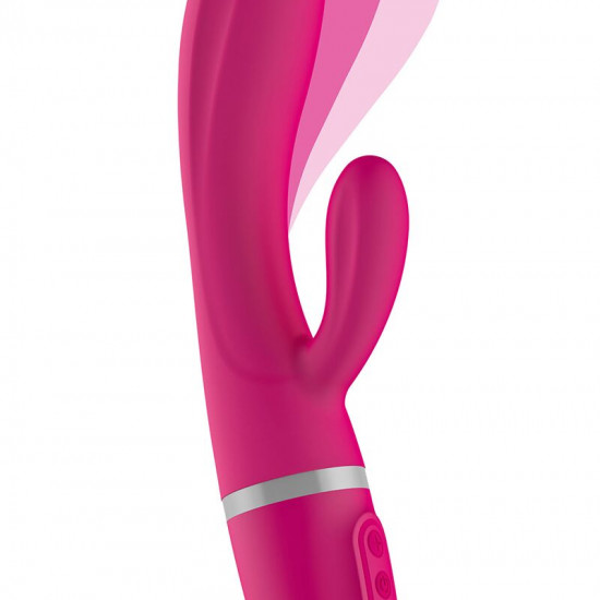 Вібратор-кролик Liebe Bend It Plus Cerise, гнучкий, 2 мотори, 10 режимів