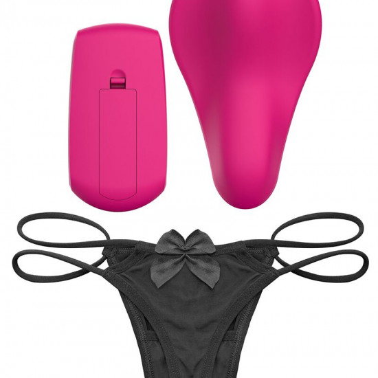 Вібратор у трусики Liebe Panty Vibe Recargable Cerise, нагрів до 39 °C, пульт, трусики S-M в комплекті