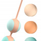 Вагінальні кульки Liebe Kewos — Peach/Mint, 5 кульок у комплекті, 15, 25, 35, 45 та 55 г