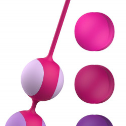 Вагінальні кульки Liebe Kewos — Cerise/Candy Violet, 5 кульок у комплекті, 15, 25, 35, 45 та 55 г