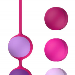 Вагінальні кульки Liebe Kewos — Cerise/Candy Violet, 5 кульок у комплекті, 15, 25, 35, 45 та 55 г